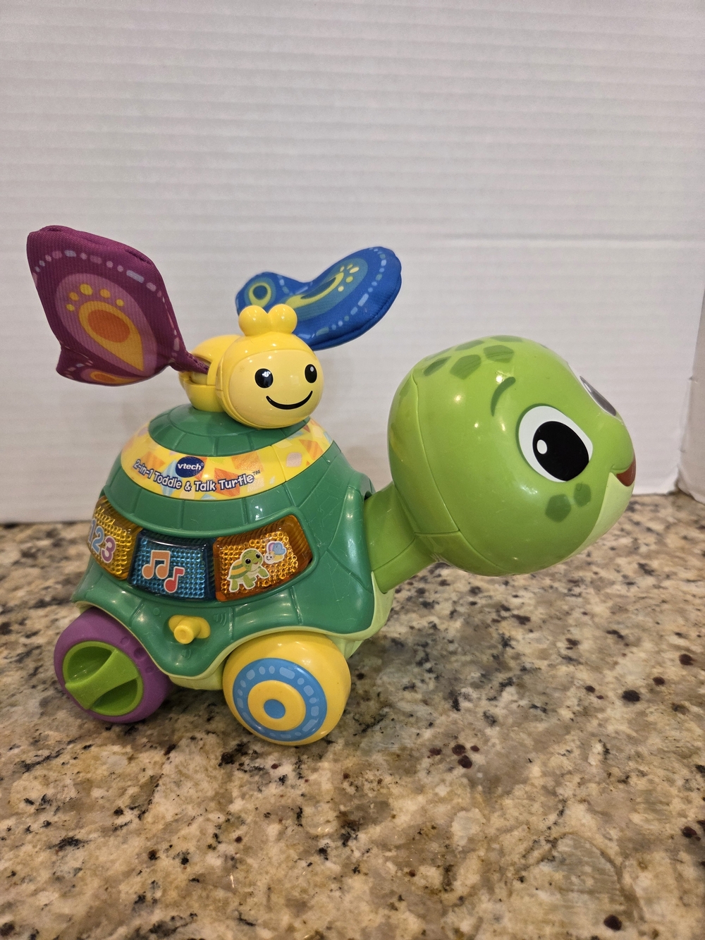 VTech 2-in-1 Toddle and Talk Turtle Interactive Floor Play & Push Toy 12-36 mths
